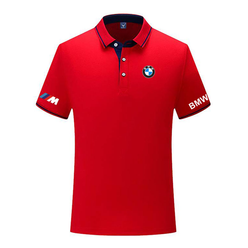 2022 Polo BMW Motorsport Coton Homme Respirant Col Contrasté Manche Courte